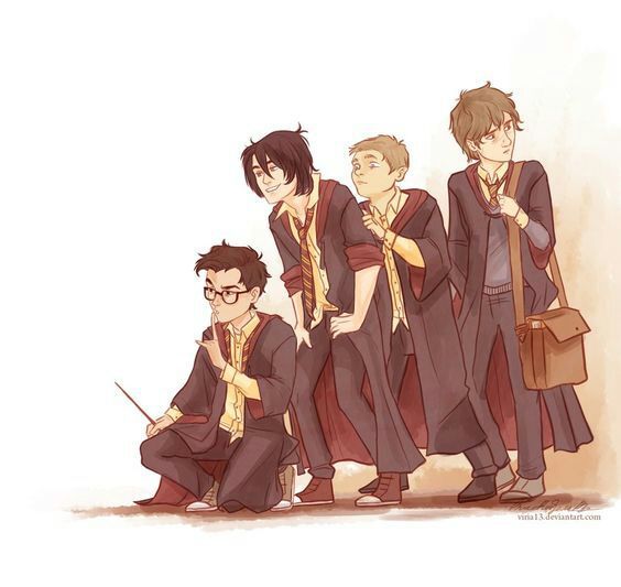 Fan art de los merodeadores y el mapa mágico de harry potter