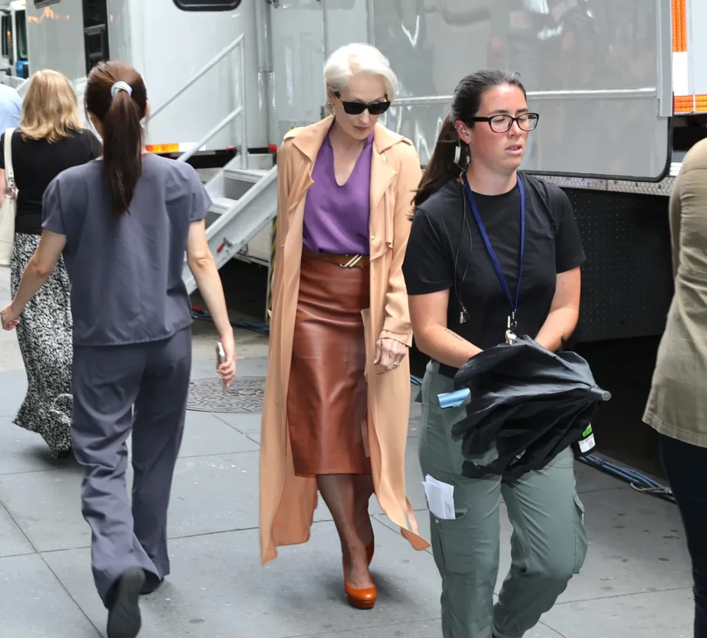 Meryl Streep en el set de el diablo viste a la moda 2